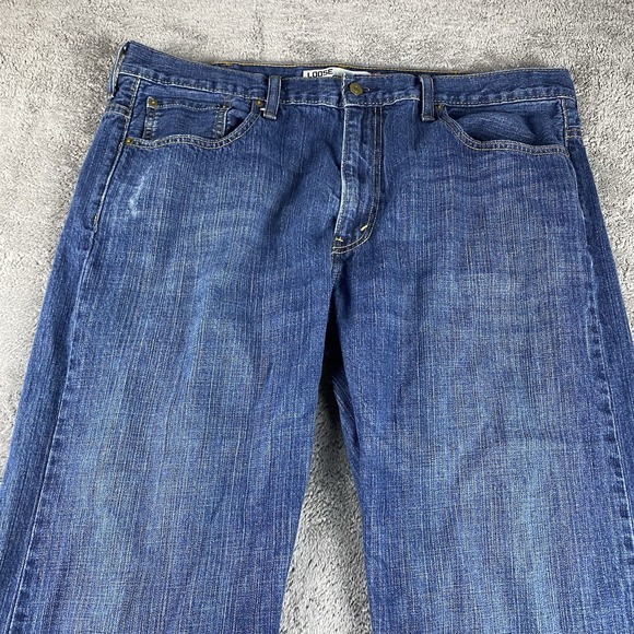 Levis 569 Loose Straight Fit Jeans Mens 38x31 Blue Medium Wash Denim Mid Rise - Picture 3 of 14